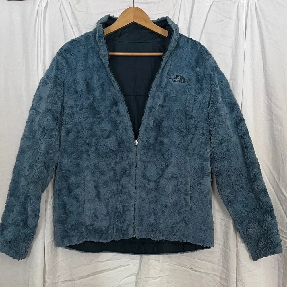 North Face Steel Blue Reversible Jacket - Picture 1 of 7